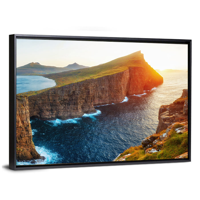 Sørvágsvatn Lake, Faroe Islands Wall Art as a framed canvas