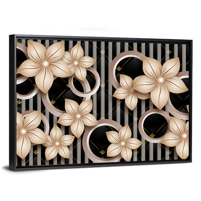 3d Floral Circle Pattern Wall Art