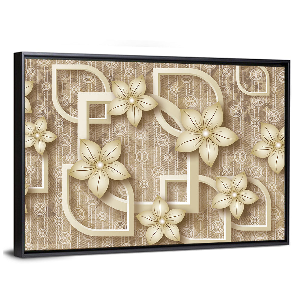 Layered 3d Floral Mural Wall Art
