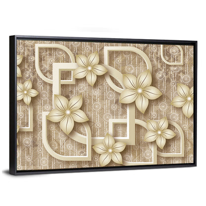 Layered 3d Floral Mural Wall Art