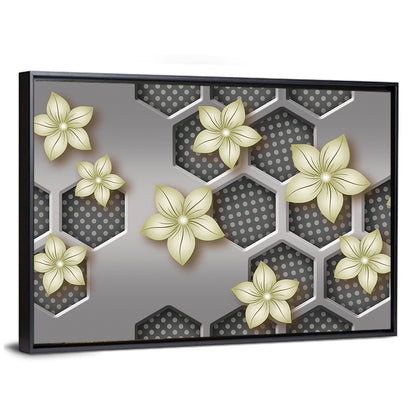 Honeycomb 3d Flower Mural Wall Art