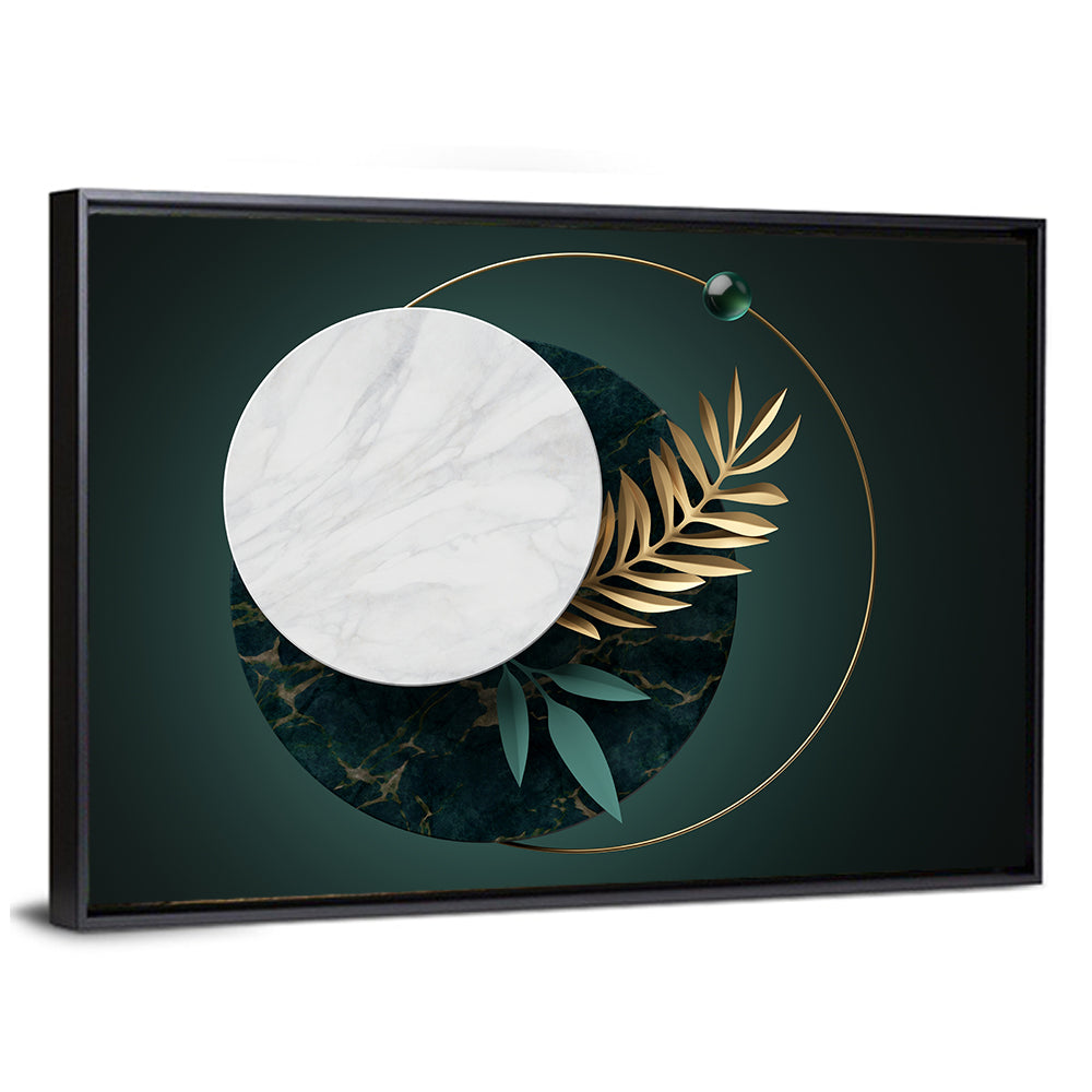 3d Palm Leaf Textured Composition Wall Art