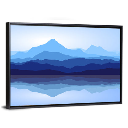 Blue Mountains Reflection In lake Wall Art