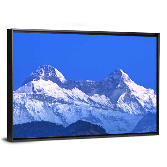 Nanda Devi Twin Peaks Wall Art as a framed canvas