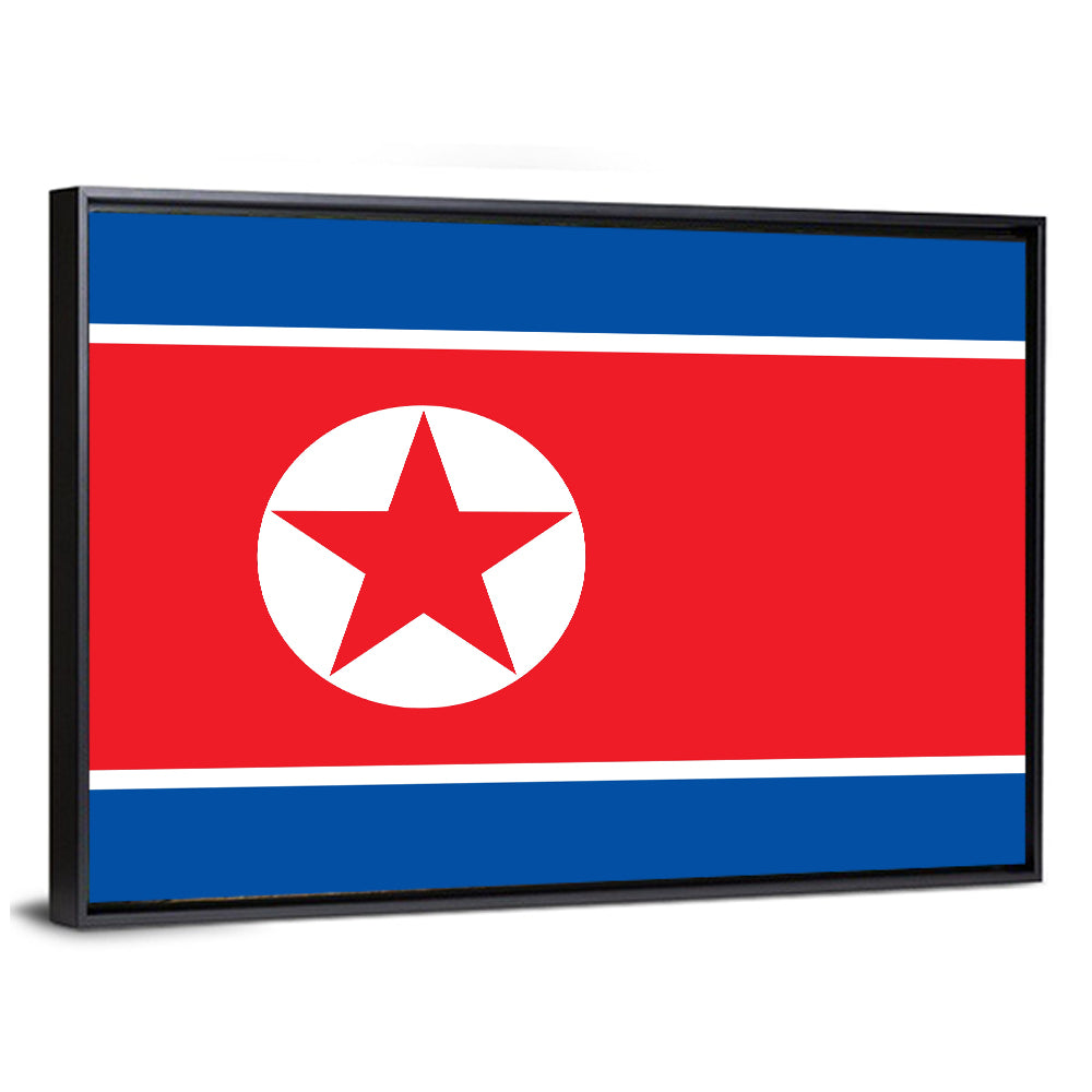 North Korean Flag Graphic Wall Art