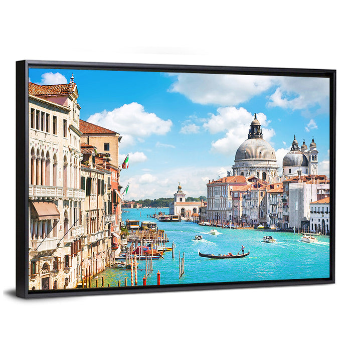 Grand Canal with Santa Maria Della Salute Wall Art as a framed canvas