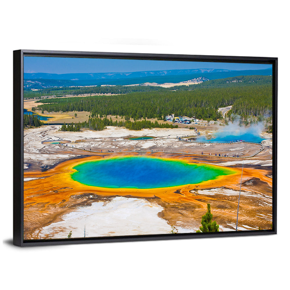 Grand Prismatic Spring Aerial View Wall Art