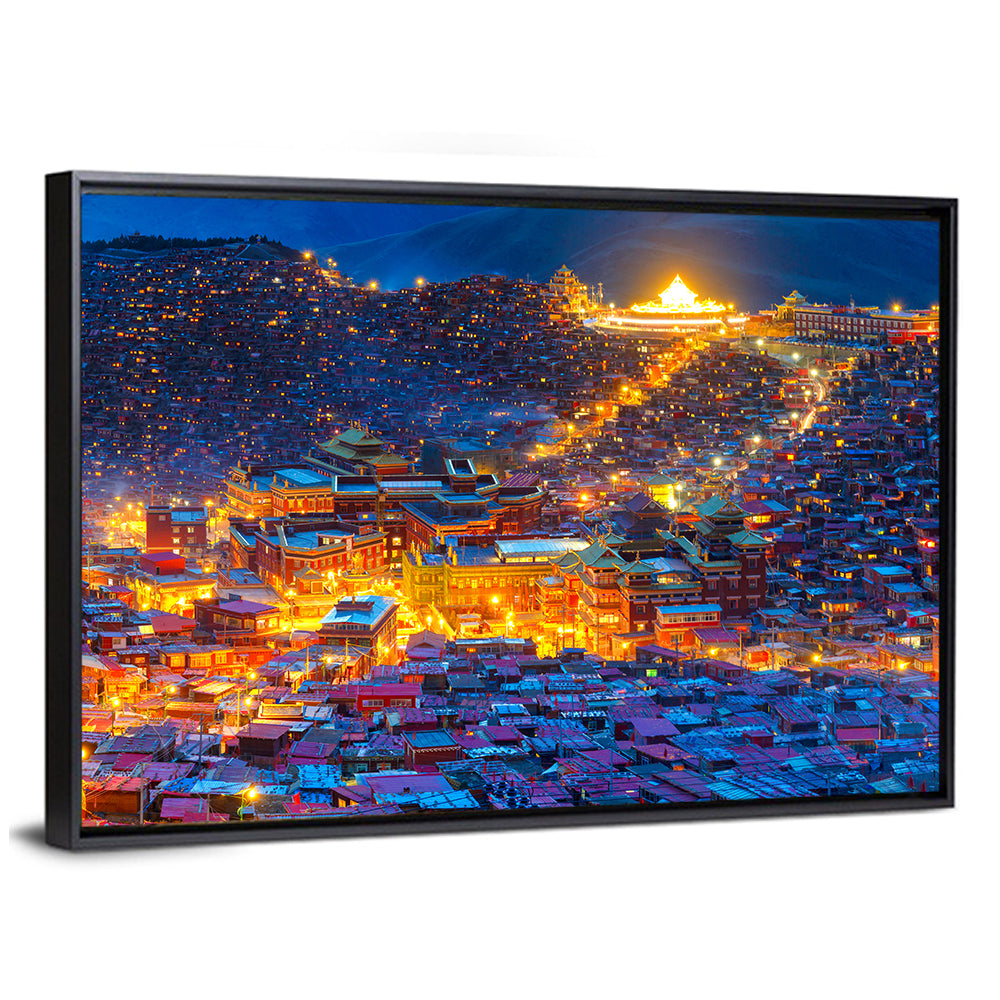 Larung Gar Monastery at Night Wall Art