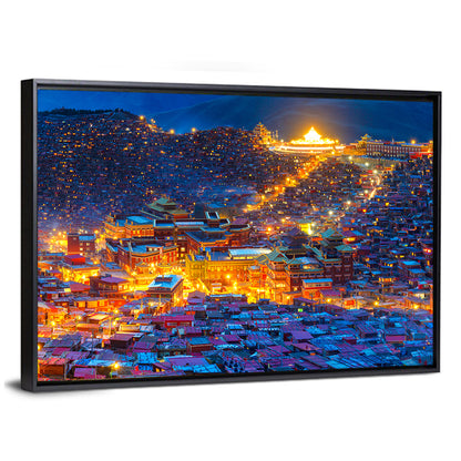 Larung Gar Monastery at Night Wall Art