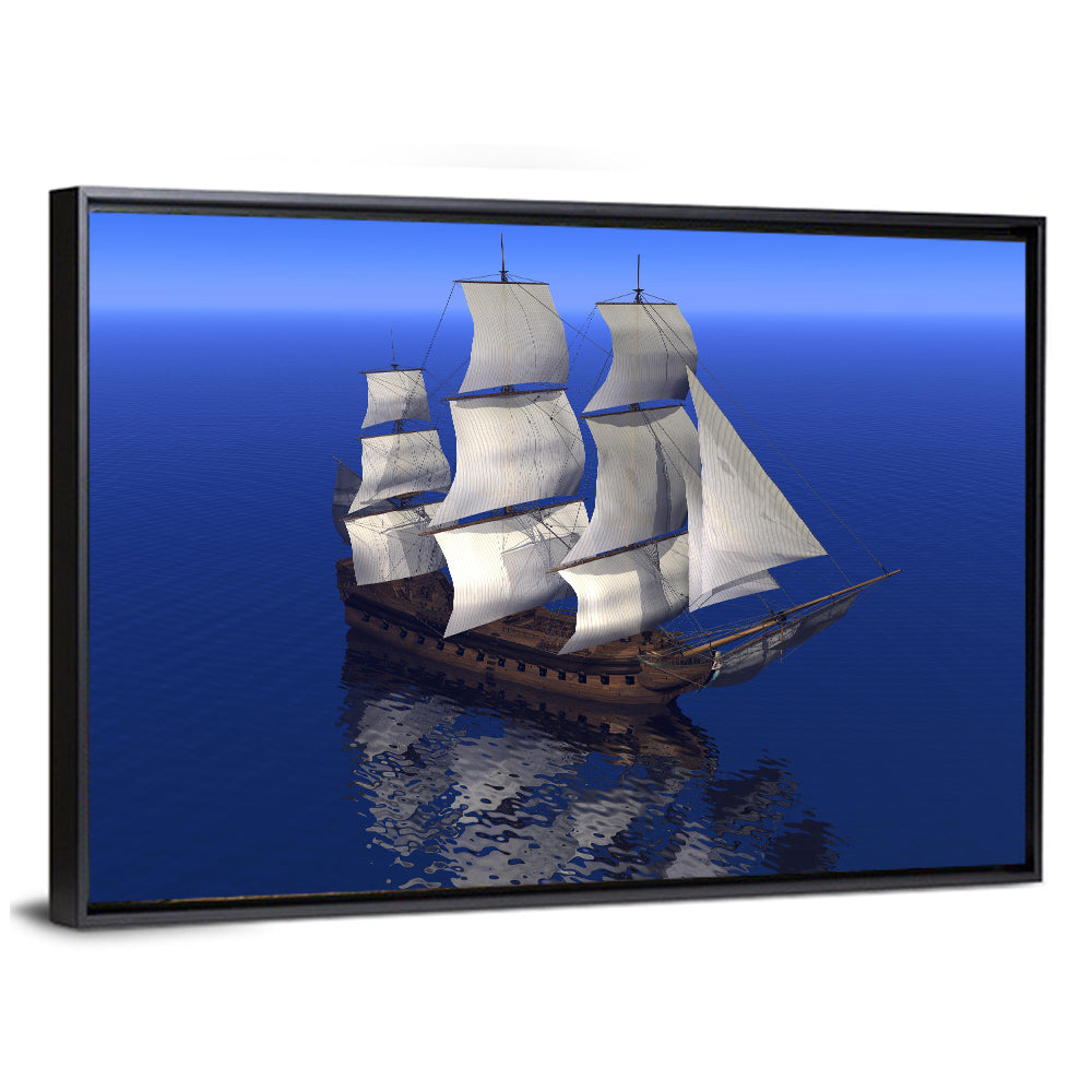 Three-masted Sailing Ship at Sea Wall Art