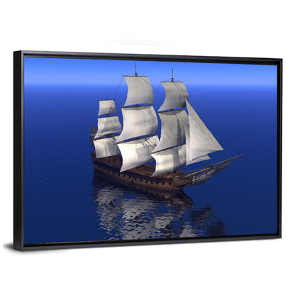 Three-masted Sailing Ship at Sea Wall Art