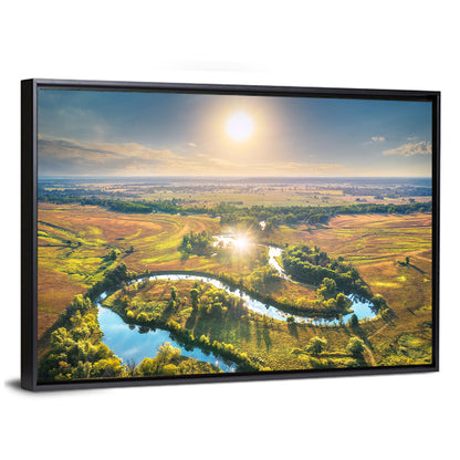 Meandering River at Summer Sunrise Wall Art