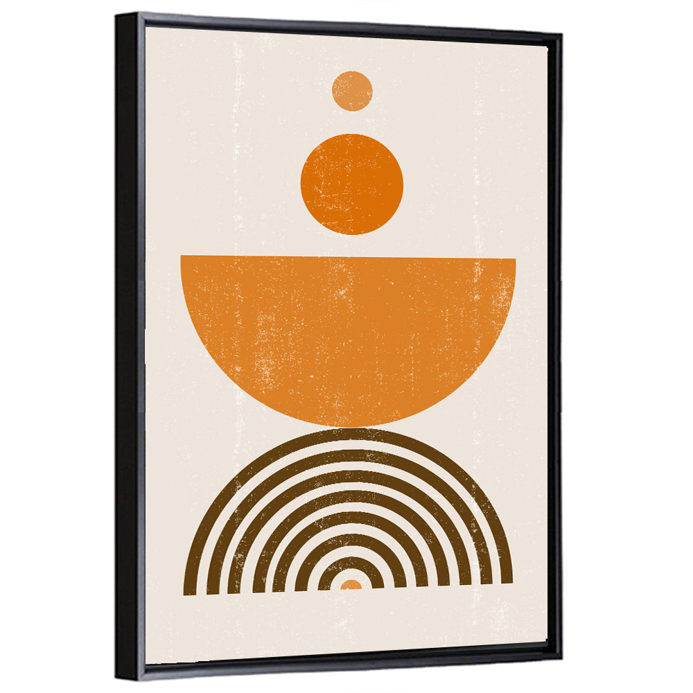 Boho Sun Arches in Orange Wall Art