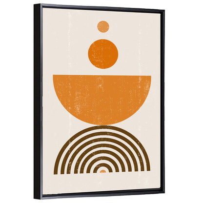 Boho Sun Arches in Orange Wall Art
