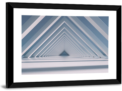 Blue Triangular Tunnel Wall Art