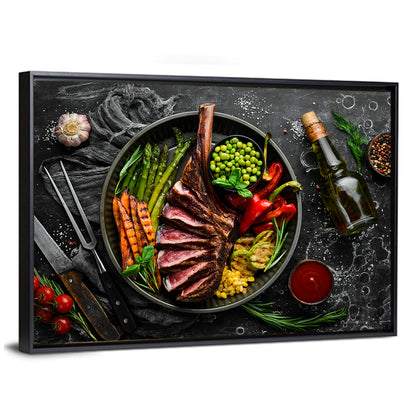 Tomahawk Steak in Cast Iron Pan Wall Art