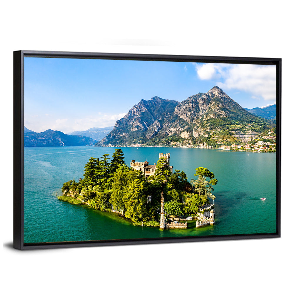 Castle On Loreto Island & Lake Iseo Italy Wall Art