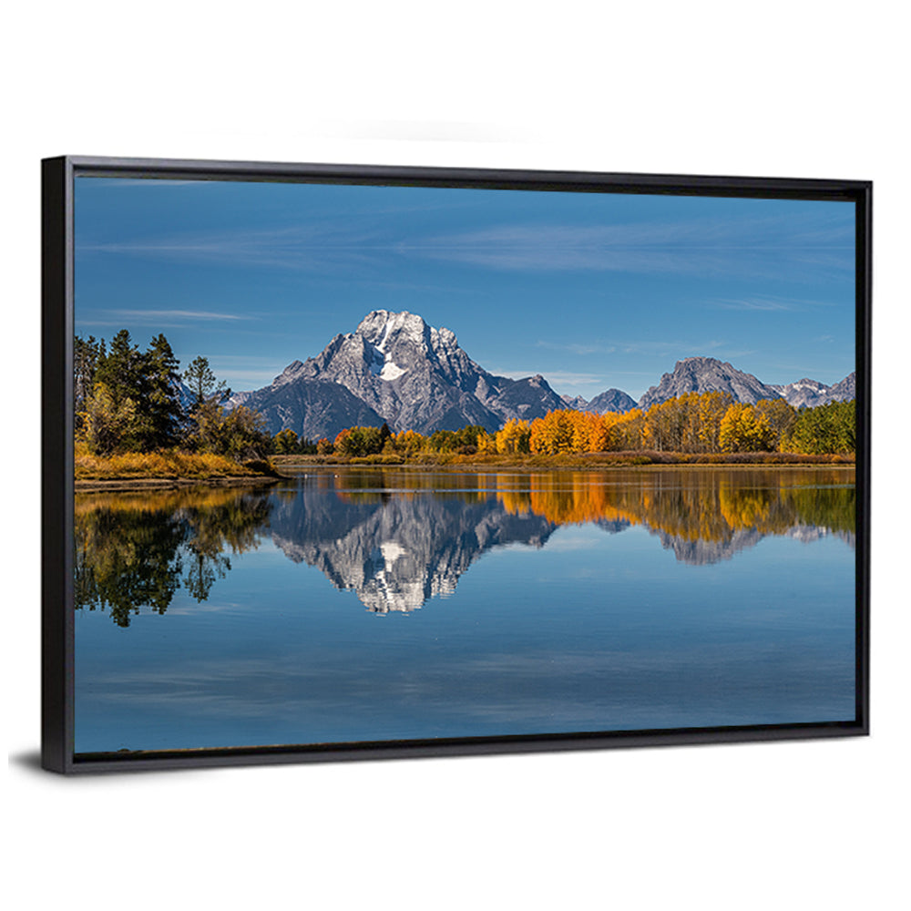 Mount Moran And Snake River Ox Bow Bend Wyoming Wall Art