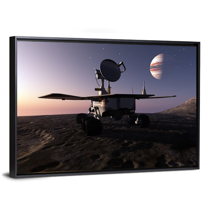 Rover Before a Ringed Giant Wall Art as a framed canvas