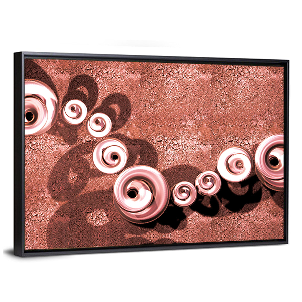 Spiral Copper Spheres Wall Art