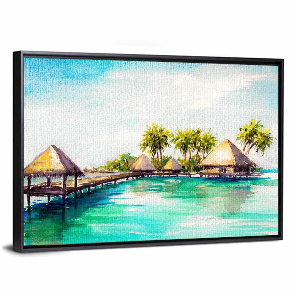 Overwater Bungalows Wall Art