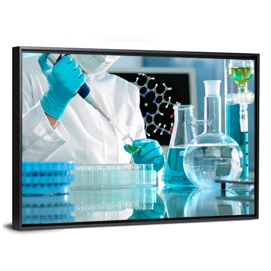 Scientist Using a Pipette Wall Art