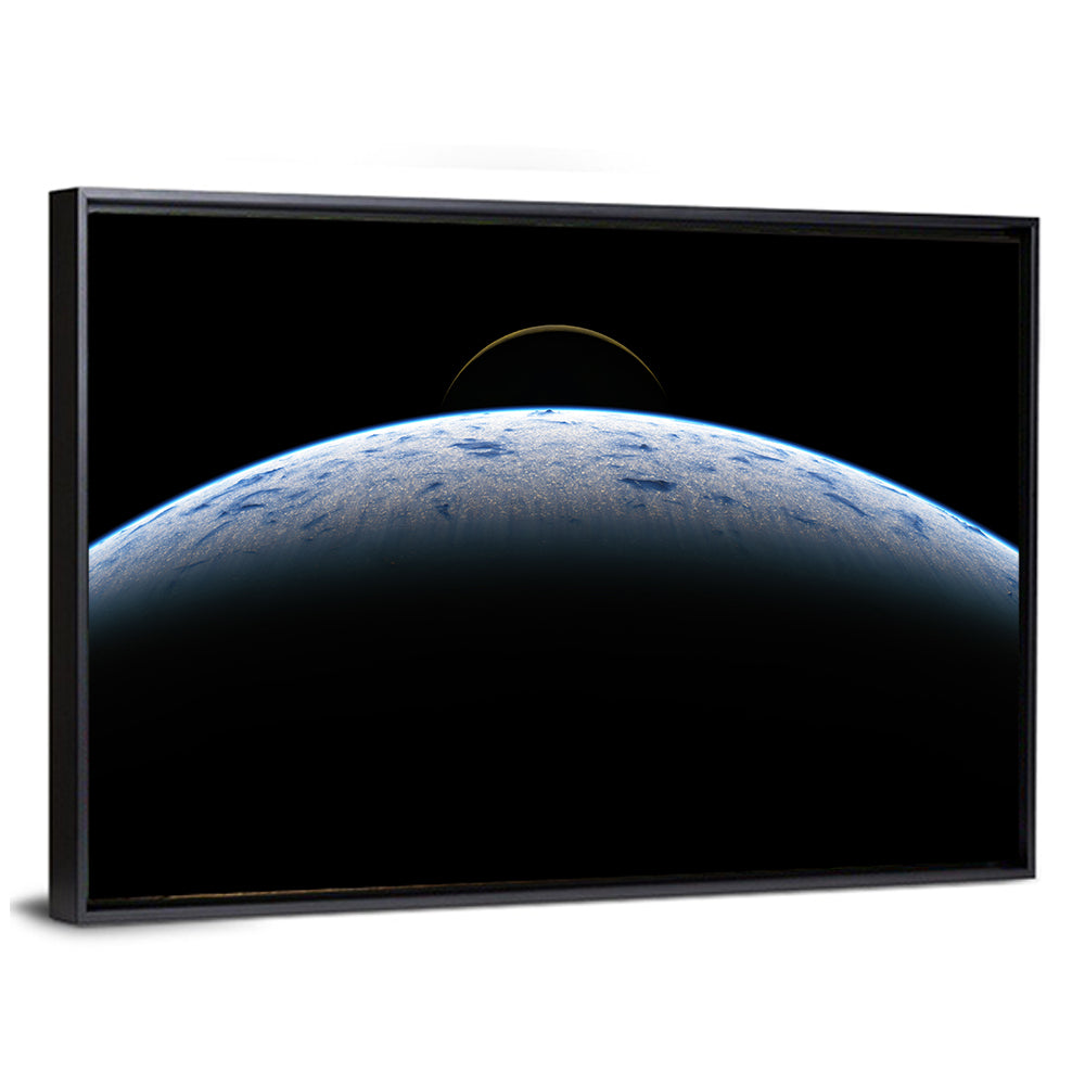 Earth and Moon from Orbit Wall Art