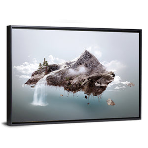 Artistic Mountain Island Wall Art