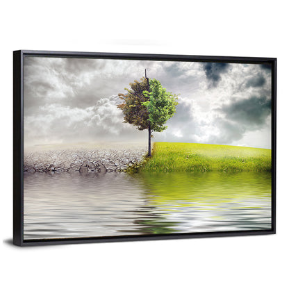 Tree Between Life and Decay Wall Art