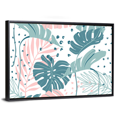 Minimal Tropical Leaf Pattern Wall Art