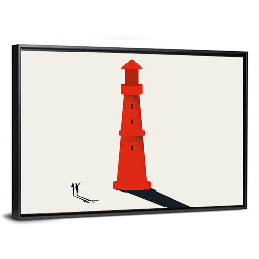 Red Lighthouse Vision Wall Art