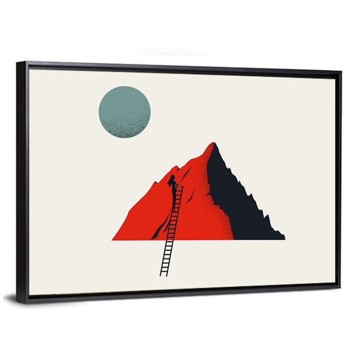 Ladder to the Moon Wall Art as a framed canvas