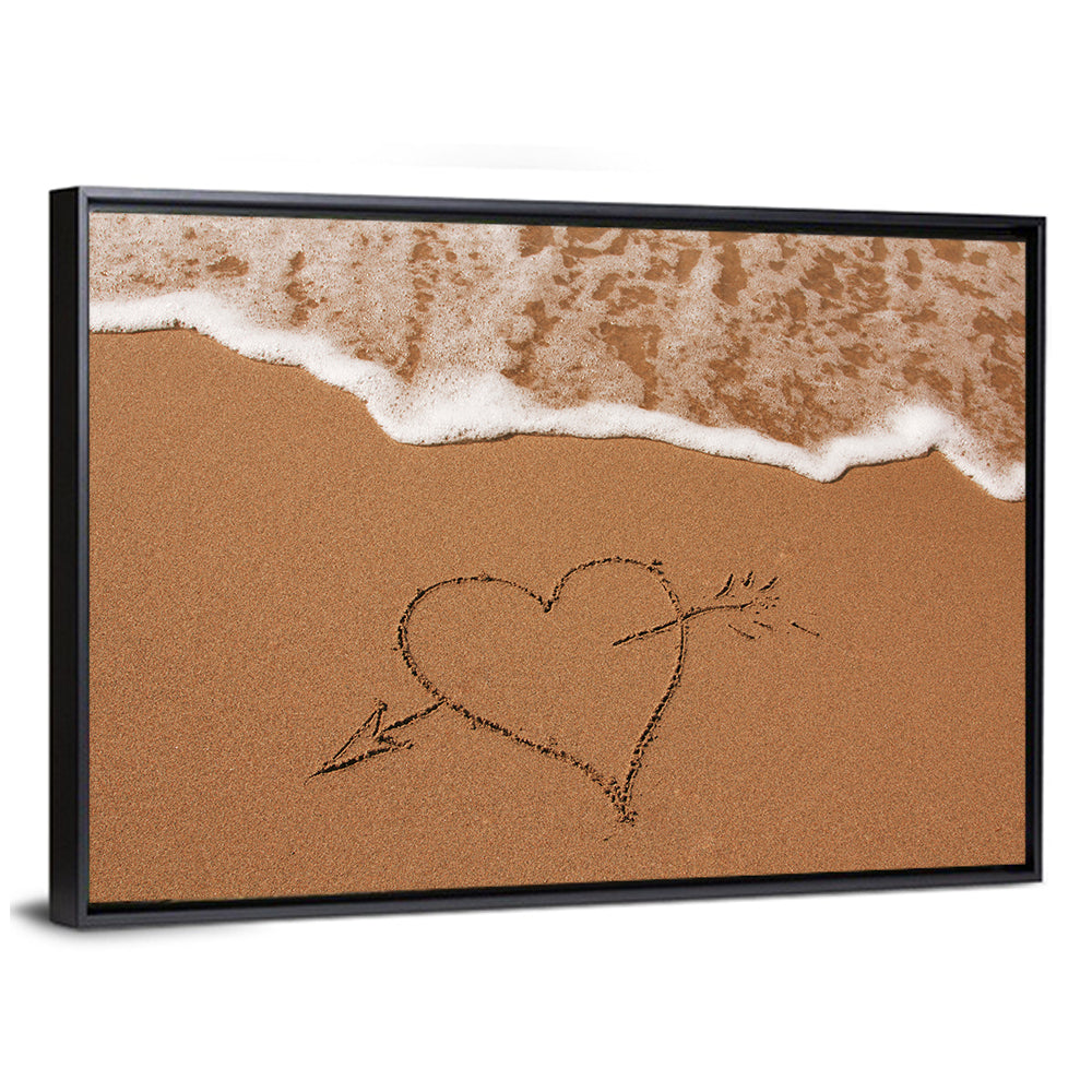 Heart On The Sand Wall Art