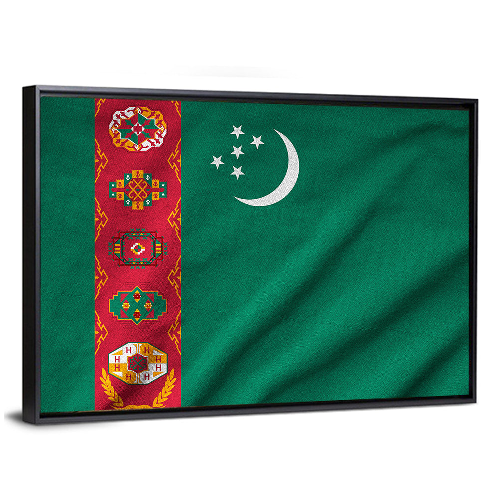 Turkmenistan National Flag Wall Art