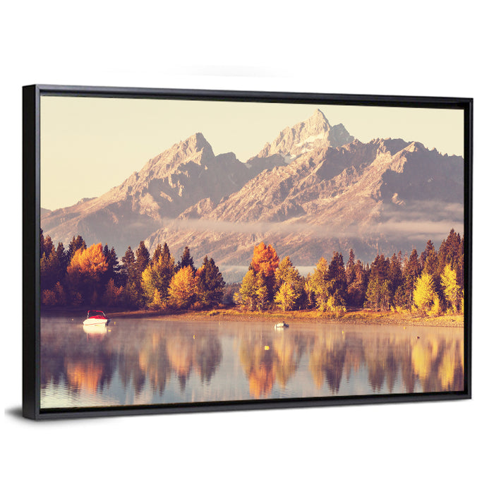 Autumn Morning at Grand Teton Wall Art as a framed canvas