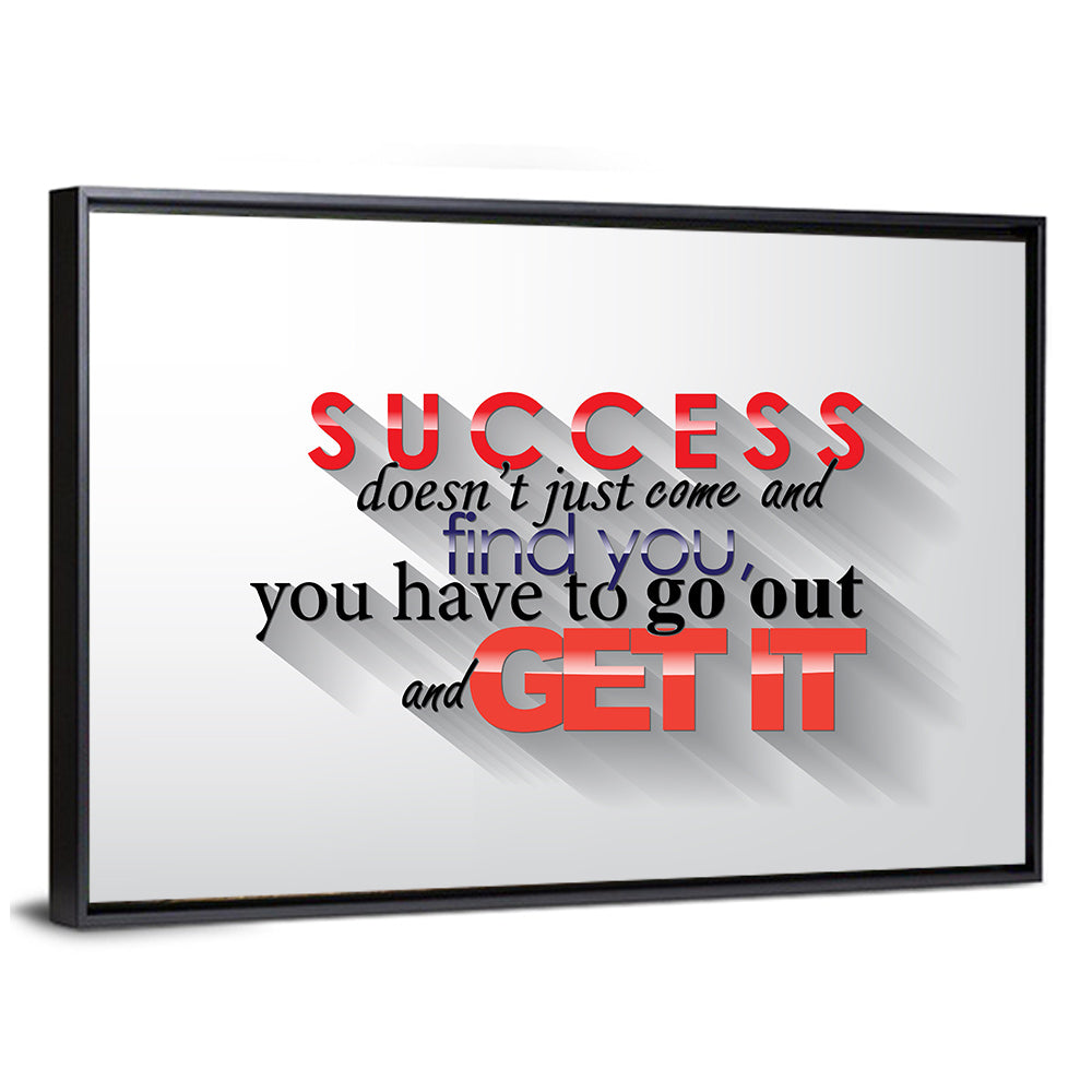 Bold Success Quote Typography Wall Art