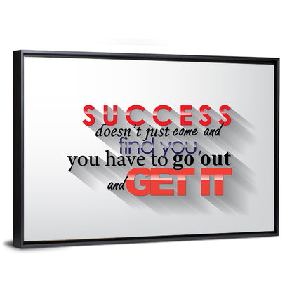 Bold Success Quote Typography Wall Art