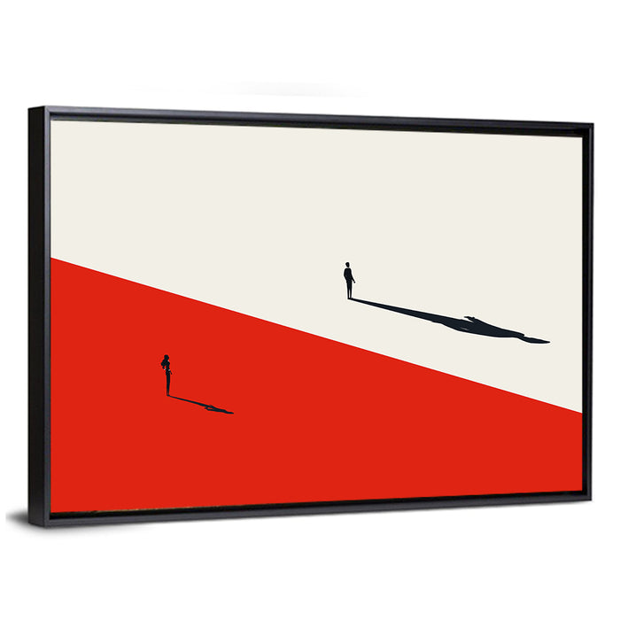 Gender Gap Symbol Wall Art as a framed canvas