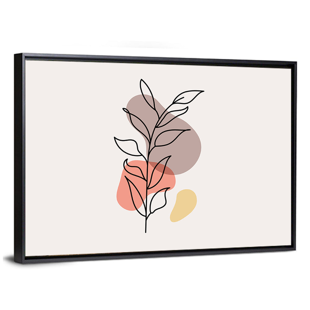 Minimalist Floral Line Drawing Wall Art