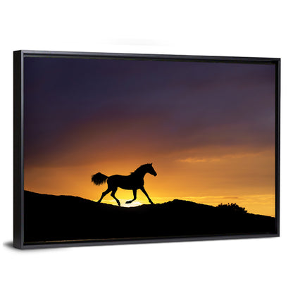 Running Horse Silhouette Wall Art