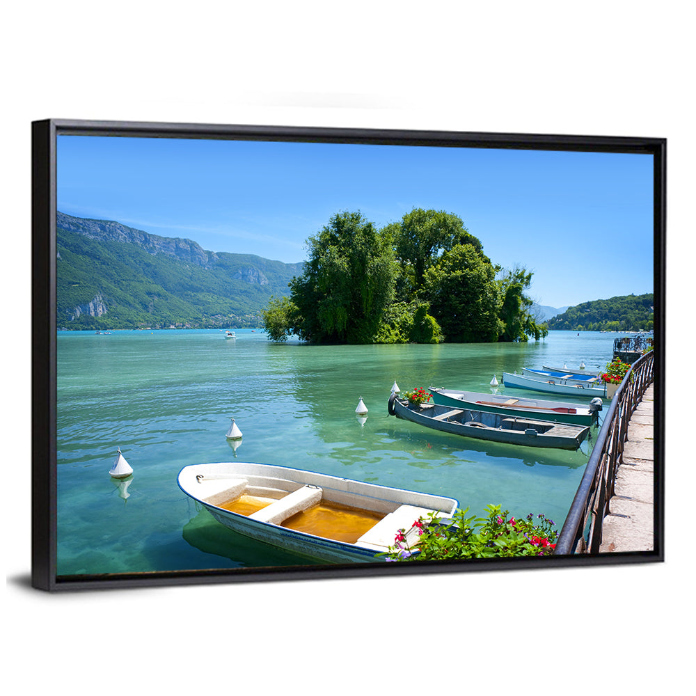 Lake Annecy Sunny Shoreline Wall Art