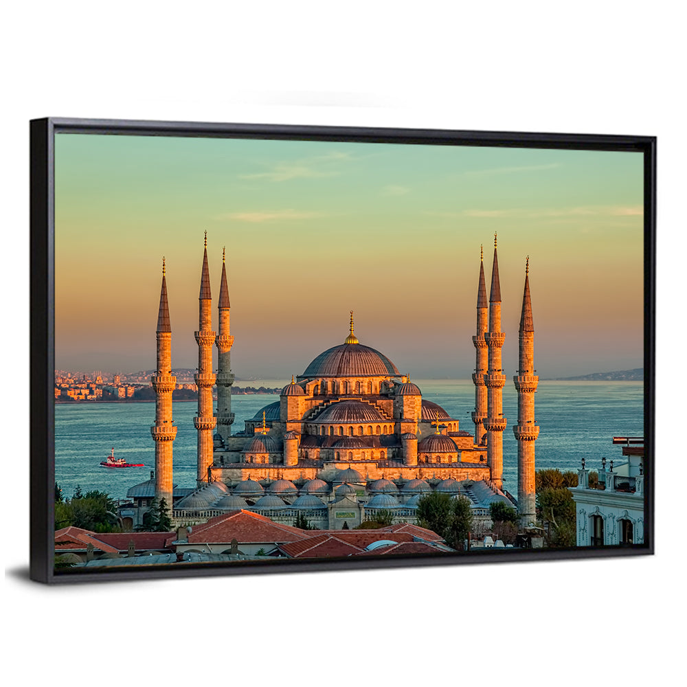Sultan Ahmed Mosque at Sunset Wall Art