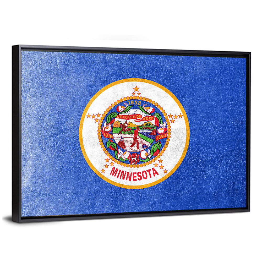 Minnesota State Flag with Seal Wall Art