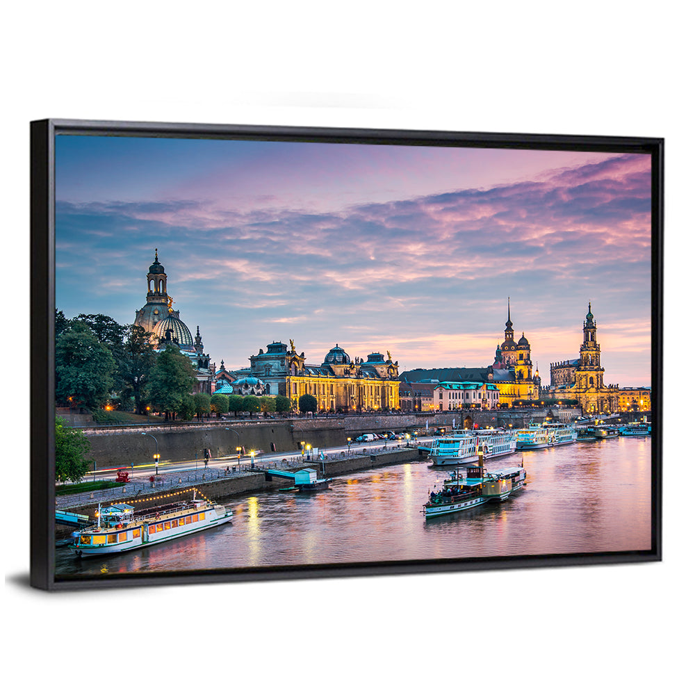 Dresden Elbe at Twilight Wall Art