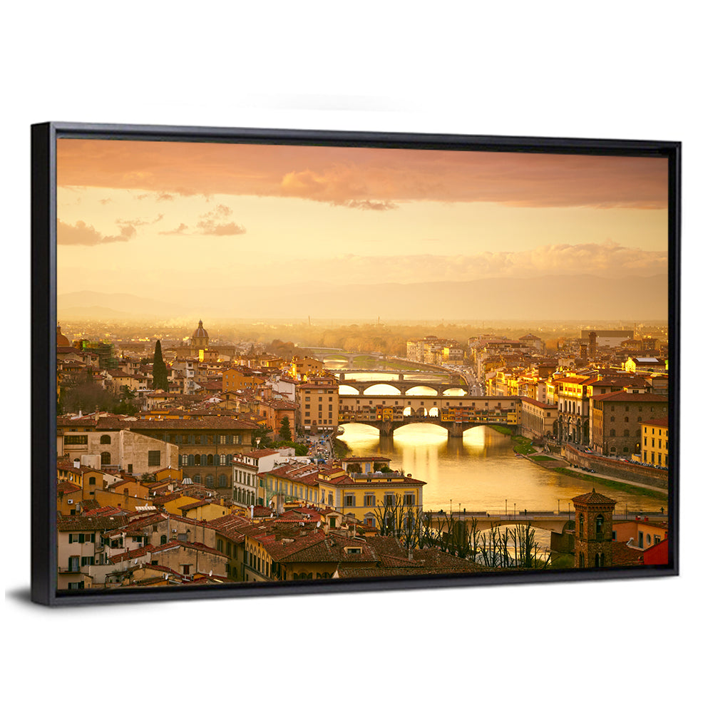 Ponte Vecchio at Sunset Wall Art