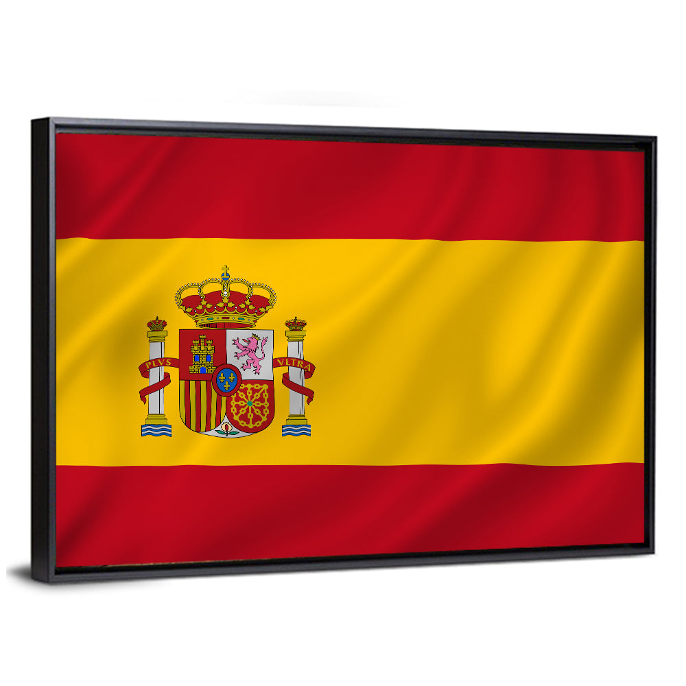 Spanish Flag with Coat of Arms Wall Art