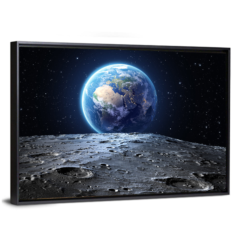 Blue Earth from the Moon Wall Art