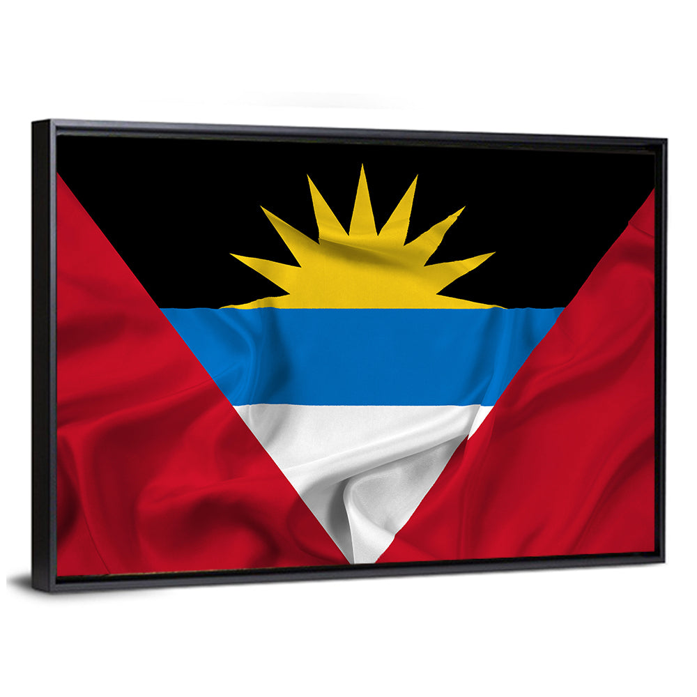 Waving Antigua and Barbuda Flag Wall Art
