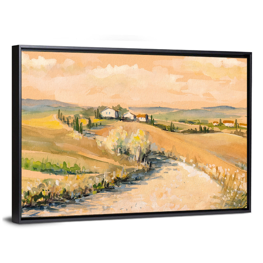 Tuscan Hills at Dusk Wall Art