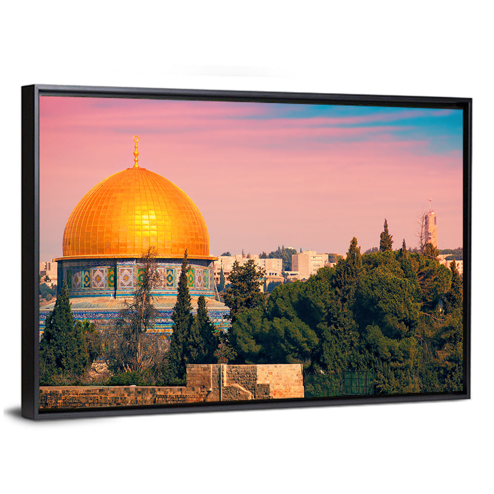 Dome of the Rock at Golden Hour Wall Art